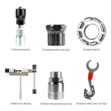 Bicycle Repair Tools Kit MTB Mountain Bike Chain Bottom Bracket Flywheel Crank Remover Wrench Bicycle Maintenance Universal Tool
