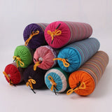 Striped Old Coarse Cloth Candy Buckwheat Pillow Cervical Pillow Buckwheat Candy Pillow Cylindrical Pillow Removable And Washable