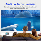 Mini C50 DLP Projector Portable Pocket Projector Home Theater Input USB Audio Output Built-in 2500mAh Battery With Remote