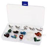 15Pcs/Set Celluloid Metal Finger Thumb Guitar Picks Plectrums 5 Thumb + 10 Finger with Case Cover for Acoustic Electric