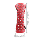1 Pcs Golf Headcovers Rivets PU Leather For Driver Fairway  #3 #5 Hybrids Putter Black White Red