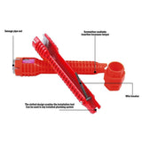 8 In 1 Multi Key Flume Magic Wrench Sink Plumbing Tools Magic Wrench 8 in 1 Multifunctional English Key Plumbing Wrench Tool
