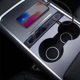 27W Quick Charger Intelligent Docking Station USB Shunt Hub Decoration Accessories Fit for Tesla Model 3 Model Y 2021