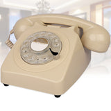 Rotary Dial Telephone Retro Old Fashioned Landline Phones Classic Corded Phone with Metal Bell and Redial Function Home Decor