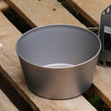 TOMSHOO 1000ml Titanium Salad Bowl Fruit Vegetable Food Storage Container Cooking Pot for Home Outdoor Camping Hiking Picnic