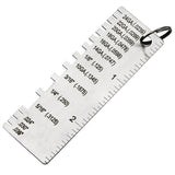 Stainless Steel Wire/Metal Sheet Thickness Gauge 0.0239-0.035 Welding Gage Measuring Ruler Plated Size Carpenter Measuring Tools