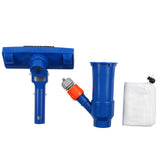 Pool Vacuum Jet Underwater Cleaner Brush with Clip Handle Drawstring Bag Removes Corners Debris Ideal Cleaning Tool