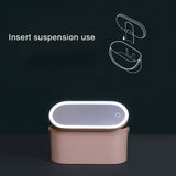 Portable Makeup Organizer Box Skin Care Organzier for Makeup with Mirror LED Ring Light for Travel J9