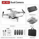 HKNA New S608 GPS Drone 6K Dual HD Camera Professional Aerial Photography Brushless Motor Foldable Quadcopter RC Distance 3000M