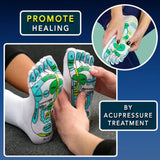 Good Healt Acupressure Reflexology Socks Foot Massage Socks Anti Slip Breathable Yoga Socks for Fitness Sports Training One Size