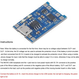 12pcs TP4056 Charging Module 5V Micro USB 1A 18650 Lithium Battery Charging Board with Protection Charger Module