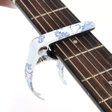 Blue and White Porcelain Guitar Capo,Pick Bag,Guitar Diacritical Clip for Acoustic Guitar,Ukulele,Acoustic Guitar Picks