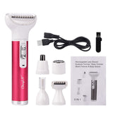 5 in 1 Women Epilator Female Eyebrow Trimmer Lady Shaver For Hair Removal Shaving Machine Face depilador Bikini Depilatory P40