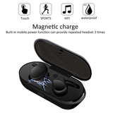 Y30 Smart Digital Display Bluetooth Headset Wireless Mini HIFI Headset Stereo in-Ear Waterproof Sports Earphone With Mic