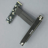 PCI-E PCI Express 16X to 4X Extension Ribbon Cable Express Card Adapter Cable 90 Degree to 180 Degree-0.1M