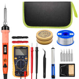 80W Digital Soldering Iron kit Electric Soldering Iron With On-Off Switch Knife Desoldering Pump Soldering Iron Tools