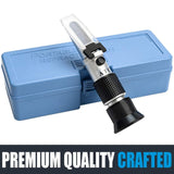 Honey Refractometer for Honey Moisture, Brix and Baume, 3-in-1 Uses, 58-90% Brix Scale Range Honey Moisture Tester with ATC