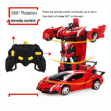 Deformation Robot RC Cars 360° Rotation Cool LED Lighting Remote Control Stunk Car Vehicle USB Charge Transformation Robot Car