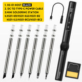 FNIRSI HS-01 Adjustable Temperature Soldering Iron DC 24V 80-420℃ Welding Solder Rework Station PD 65W Portable Repair Tool