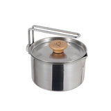 Stainless Steel Camping Kettle Outdoor Camping Pot Outdoor Kettle Portable Cooking Tool Travel Hiking Cookware Equipment