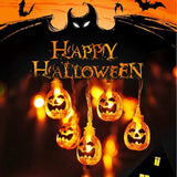 Halloween Decor Pumpkin String Lights, 9.8 Feet 20 Leds Battery Operated Halloween Light, Outdoor Halloween Decoration