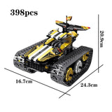 High-Tech RC Car Tracked Stunt Racing 3IN1 Remote Control Robot Electric Building Blocks MOC Creator STEM Toys For Kids Gifts