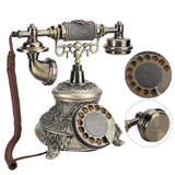 Retro Vintage Phone Desktop Home Landline Phone Old Phone European Resin Classical Rotary Dial Telephone for Home Office Hotel