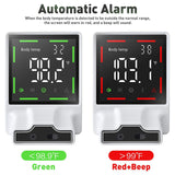 Infrared Body Temperature Thermometer Wall Mounted,Non-Contact Automatic Body Temperature Scanner Check with Fever Alarm