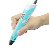 3D Printing Pen DIY Drawing Pen With LCD Display 3D Pen With 12 Colors 100 Meter PLA Filament Christmas Birthday Gift for Child