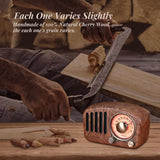 R919 Classical Retro Radio Receiver Portable Mini Wood FM SD MP3 Radio Stereo Bluetooth Radio Speaker AUX USB Rechargeable Radio