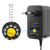30W Universal Power Supply 3-12V, AC/DC Adapter Switching Power Supply With 8 Pieces Adapter Tips And USB Plug, EU Plug