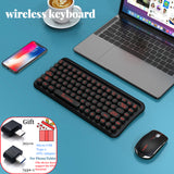 Portable USB 2.4G Wireless Keyboard And Mouse For Macbook PC Game Computer Laptop Retro Mini Gaming Keyboard Mice Kit Gamer