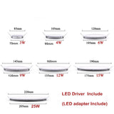 1pcs/lot Dimmable Ultra thin 6W / 9W / 12W /15W/ 18W Indoor LED Ceiling Recessed Grid Downlights Slim Round/Square Panel Lights