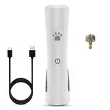 Dog Nail Grinder Pet Nail Clipper USB Electric Painless Cats Dogs Paws Grooming Trimmer With LED Light 3-Speed Low Noise