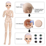 1/3 BJD Doll 60CM 18 Ball Jointed Dolls With Outfits Palace Maxi Dress Wig Shoes Makeup Toys Gifts For Girls Collection