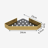 Bathroom Hardware Kit Punch-Free Triangle Space Aluminum Bathroom Shelf Towel Rack Hook Rack Black Gold Tissue Box Toilet Brush