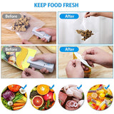 2 Pack Rechargeable Mini Bag Sealer, Handheld Heat Sealer, Food Storage Snack Fresh Mini Portable Vacuum Sealer Machin