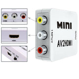 RCA To HDMI-compatible 1080P Converter Composite CVBS AV Video Audio Converter HD Video Converter HDMI-compatible Adapter