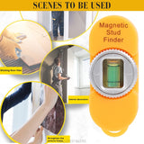 Magnetic Wall Stud Finder & Level Detector for Steel Nails, Screws, Fasteners in Stud Walls, Plasterboard Drywall, Wood F04 21