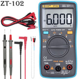 1Pcs ZT Digital Multimeters Portable AC/DC Ammeter Voltmeter Ohm LCD Display Backlight Multimeter Diode and Continuity Test