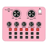 Bluetooth Live Sound Card 12 Kinds of Sound Effects Voice Converter for Live Singing Karaoke Home Audio and Video