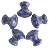 Natural Gouache Scraper Blue White Dot Jade Mushroom Facial Massager Gua Sha Stone Body Slimming Eye Massage Anti-Wrinkle Beauty