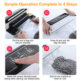 Electric Vacuum Sealer Packaging Machine for Home Kitchen Including 10pcs Food Saver Bags Commercial Vacuum Food Sealing