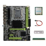 X58 Motherboard LGA1366 Computer Motherboard Support RX Graphics Card With X5675 CPU+DDR3 8GB 1600Mhz RAM+Switch Cable
