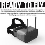 EMAX Transporter 2 FPV Goggles 5.8Ghz Glasses 4.3inch Screen Bulit-in 1300mAh Lipo Battery for Emax Tinyhawk III RC Racing Drone