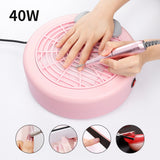 40W Nail Vacuum Cleaner Round Fan Vacuum Suction Nail Dust Collector With 1PCS Filter Manicure Machine Fan Nail Art Salon Tool