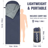 Lixada Sleeping Bag for Adults Lightweight Backpacking Single Sleeping Bag with Stuff Sack for Outdoor Hiking Camping Travel
