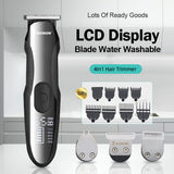 4IN1 Nose and ear Timmer Electric Razor Men's Shaver with clipper comb LCD display Trimmer for nose Eyebrow trimmer for men