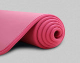 NBR Edging Non-Slip Yoga Mat 185cmx61cm Sports Fitness Mat 10mm Thick Indoor Fitness Pilates Yoga Mat