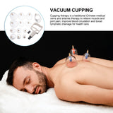 1 Set 12-Cup Cupping Therapy Set Muscle Pain Relief Device Body Massager Pump